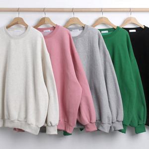 나야홍 / 빅사이즈티 T636L512 솔리드양기모롱맨투맨 BU