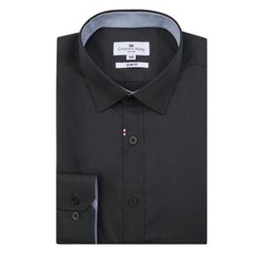 [카운테스마라 와이셔츠] 슬림핏 배색감있는 솔리드 스트레치 긴팔셔츠 (CDHZ1B5354K0) CDHZ1B5354