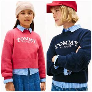 [타미힐피거칠드런] 로고 립 스웨트셔츠 T42G0WWO370GT1 (2컬러) T42G0WWO370GT1