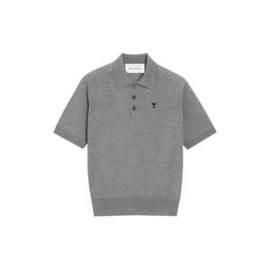AMI Paris 아미 드 꾀흐 로고 자수 폴로 셔츠 E26HPL438KN0039