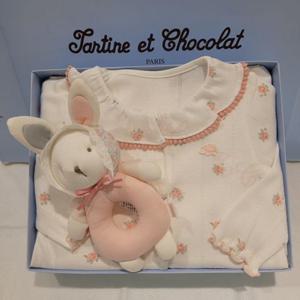 [쇼콜라] 쇼콜라 메리슈트니아애착인형세트 (TNOWUS092T)봄여아실내복출산백일선물 TNOWUS092T