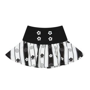 [프렌치캣] 프렌치캣5 화이트블랙꽃스트라이프스커트 (Q61DAS020) Q61DAS020
