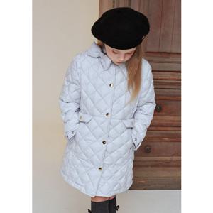 [빈] (BA12CT02IV) 아이보리 리본 퀼팅 코트 BA12CT02IV