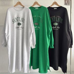 나야홍 / 빅사이즈원피스 V675L601 라비앙유넥기모원피스 NM