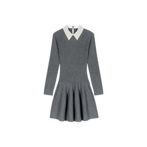 마쥬 비즈 칼라 골지 미니 드레스 MFPRO04526