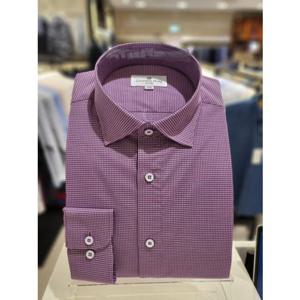 [카운테스마라 와이셔츠] 일반핏 미니체크패턴 스판 긴팔남방 (CDCZ1C6301V0B) CDCZ1C6301