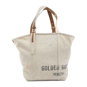 골든구스 로고 프린트 캔버스 어드저스터블 핸들 쇼퍼백 GWA006