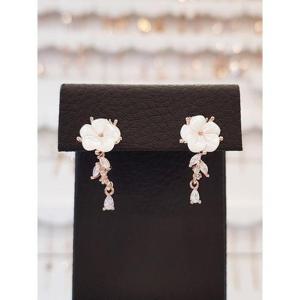 볼라레 세이브존01 멀티 자개 큐빅 드롭 귀걸이 spe806