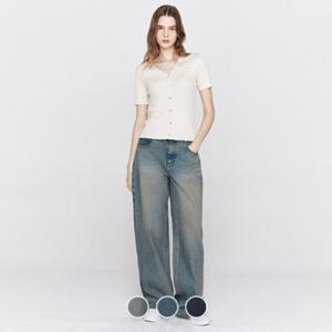 [지오다노]여성 와이드 루즈핏 데님 팬츠 청바지 415935/05415935