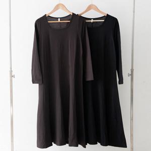 나야홍 / 빅사이즈원피스 X071L601 둥근스퀘어기모원피스 RD