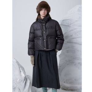 [듀엘]코듀로이 배색 구스 숏 다운 D254PSG233