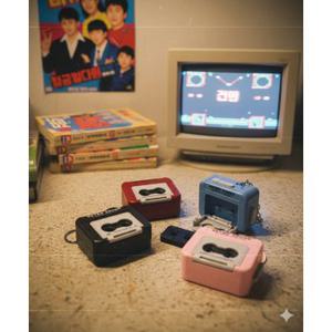 레트로 카세트 녹음기 키링 음성녹음 커플 이벤트 감성 우정 선물