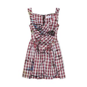 비비안웨스트우드 플레이드 드레이프 미니 드레스 1101039HW01D3