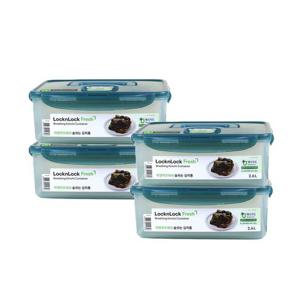 락앤락_프레쉬 숨쉬는 김치통 2.6L x 4개