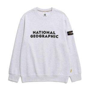 내셔널지오그래픽 아라얀 로고 긴팔 맨투맨 티셔츠 N241USW040