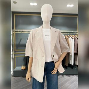 [시슬리][롯데단독] 소매 포인트 루즈핏 린넨 재킷 SAJK81631