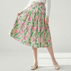 FOCUS  플라워 드로잉 롱 스커트 PBINF6S1SK8131