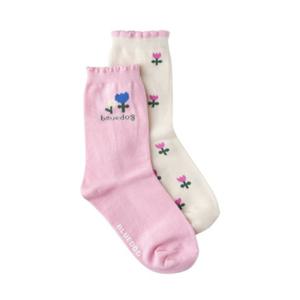 [블루독] 플라워2종단말세트 양말 2611981051 (2ccolor) 2611981051