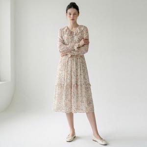 FOCUS  프릴 카라 스모크 밴딩 원피스 PBVFF6S1OP3081