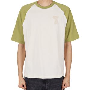 아미 26SS 공용 빅 하트로고 박시 반팔티 크림화이트말차 UTS379 726 A041