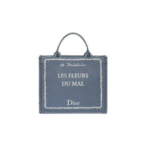 디올 북 토트 미디움 스트랩 백 블루 화이트 1BTSH299JAF-H56E