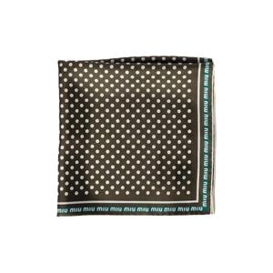 미우 미우 프린티드 트윌 스카프 로든 그린 라군 블루 5FF004-2F7Y-F04D7