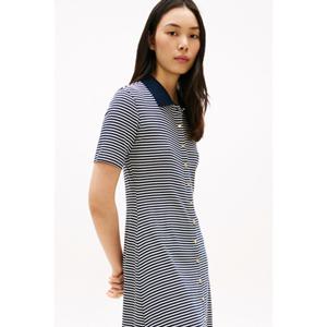 [타미힐피거종합관] 여성 골드 버튼 플레어 미디 드레스 T22G1TDR061WT1 0BF T22G1TDR061WT1