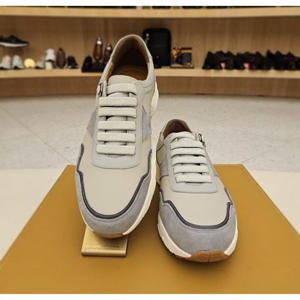 [금강헤리티지] 금강제화 랜드로바 남성 스니커즈 ANOXC6203MF7 밴딩 소가죽 캐주얼 그레이 LANOXC6203MF7