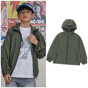 [블루테일] 블루테일2 AAB1JP01KK 주니어 남아 여아 카키 절개 후드 점퍼 고학년 AAB1JP01KK