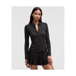 룰루레몬 LULULEMON 홀드 타이트 칼라드 롱슬리브 버튼업 셔츠 LW3IA5S-0001 361976