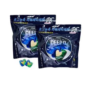 딥큐 3in1 오션브리즈 100개입 x2개 일반드럼겸용 캡슐세제