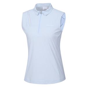 [와이드앵글] 여성 WWM24239TO 메쉬 믹스 쿼터집업 슬리브리스 WWM24239