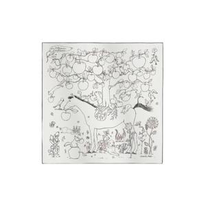 에르메스 르 포미에 셀리에 스카프 90 실크 트윌   블랑 누아 H004307S09