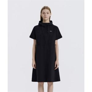 내셔널지오그래픽 NATIONALGEOGRAPHIC N262WOP141 여성 프리즈 스트레치 H라인 후드 반팔 원피스 BLACK N262WOP141099 406569