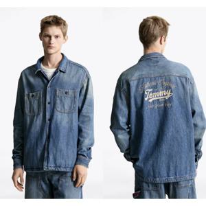 [타미힐피거데님] 타미진스 남성 공용 데님 오버 셔츠  T32F6NSH10TMT1 T32F6NSH10TMT1