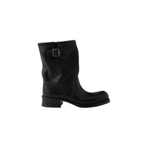 프라다 레더 미드 카프 부츠 블랙 1U275O-V69-F0002