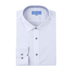 [카운테스마라 와이셔츠] (CDHT1B7362A0)2020 S S 화이트 솔리드 스판 카라배색 슬림핏 CDHT1B7362