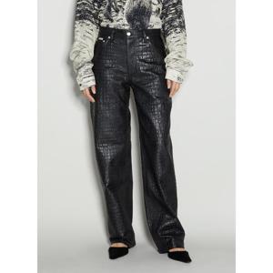 26 SS 이티스 여성 벤츠 크로코 팬츠 eyt0254001blk