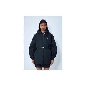 26 SS 프라다 여성 리 나일론 후드 벨티드 아노락 재킷 pra0264033blk