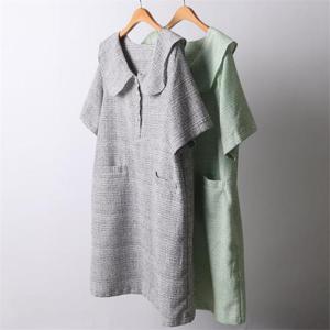 빅사이즈사랑해요 I673L205 프릴트위드반팔원피스 CH