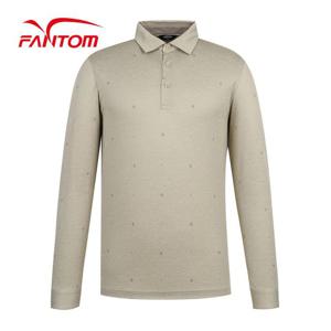 [팬텀] 남성 쿨링 믹셀 패턴 카라 긴팔 티셔츠