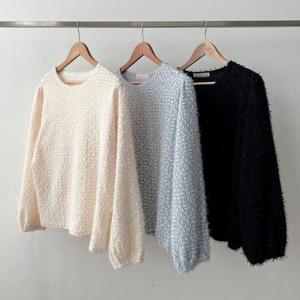 빅사이즈사랑해요 Q182L311 버블루즈핏부클블라우스 BN