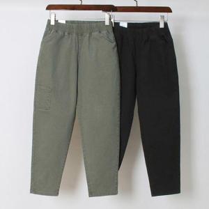 빅사이즈사랑해요 P018L404 면카치온밴드배기팬츠 LO