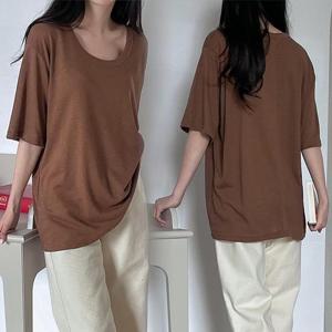 위쉬몰 SS 헤르린넨유넥반팔티(N057H406) 빅사이즈