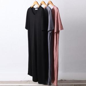 빅사이즈사랑해요 D870L406 쿨링절개라인롱원피스 IR