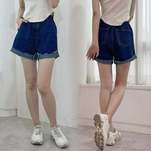 빅사이즈사랑해요 P751L406 데님롤업와이드숏팬츠 CA