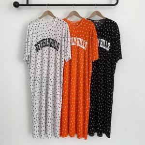 빅사이즈사랑해요 S331L406 베버도트패턴롱원피스 MA