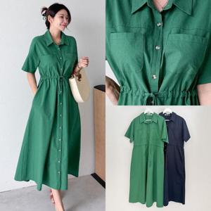 위쉬몰 BN 센스린넨스트링원피스(S413H407) 빅사이즈