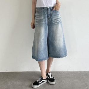 아이우먼 피피워싱데님7부반바지 LOS416M407 빅사이즈