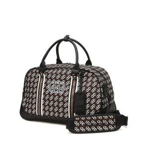 헤지스 골프 여성 24FW 가격인하ONLINE EXCLUSIVE 아이보리 여성 H로고 패턴 보스턴 백 HWGF4F902IV